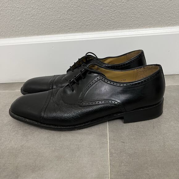 Mezlan Nicola Mens Size 12 Black Lace Up Cap Toe Oxford Leather Dress Shoes main image 4